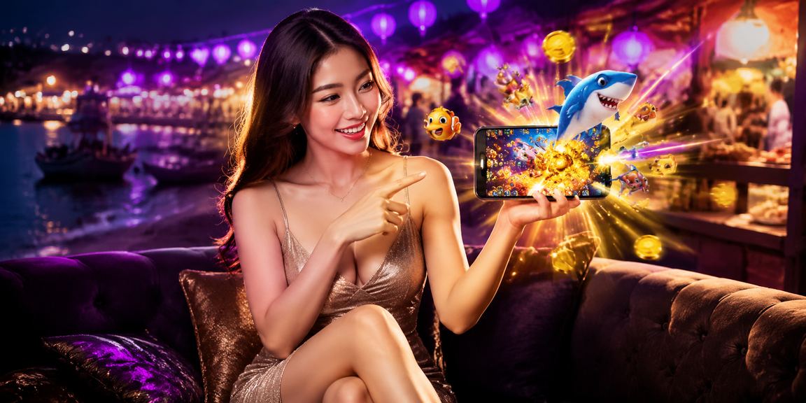 Không khí chợ đêm Mũi Né sôi động với trò chơi Bắn Cá và đèn đêm lung linh